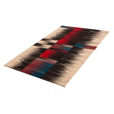 Ankara Black, Ivory Kilim 6'5" x 9'3"