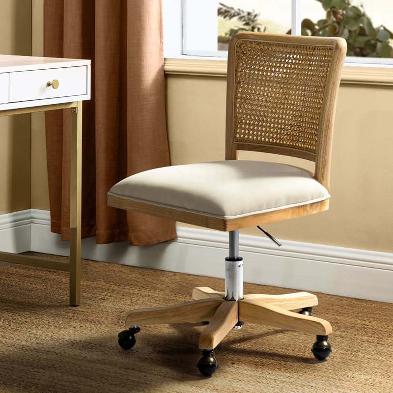 Chaise de travail en bois, Beige