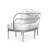 Amalfi 48'' Wide Rectangle Powder Coated Aluminum Loveseat with Cushions