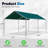 Quictent 10X20ft Heavy Duty Carport Outdoor Car Canopy with 3 Reinforced Steel Cables-Green-120742821-120742827