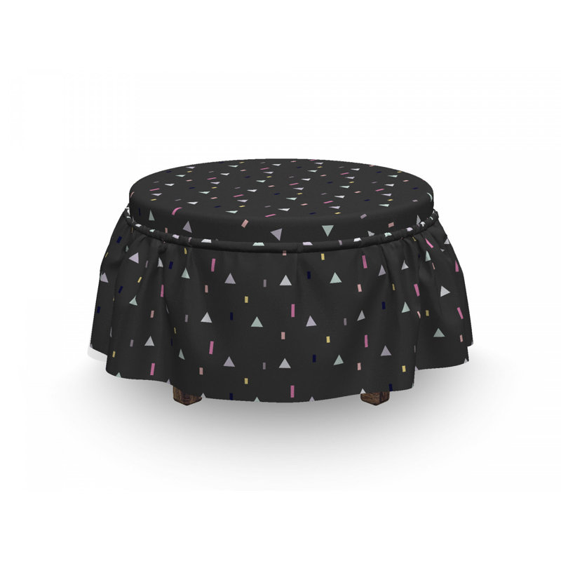 Housse pour repose-pieds triangles art