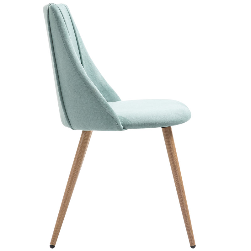 Abeale 43cm H Polyester Blend Upholstered Side Chair, Green