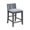 20 chaises de hauteur comptoir de 20 po, siège rembourré gris avec repose-pieds, hauteur de 25 po, 2 chaises en bois d'hévéa, profondeur de 21 po,