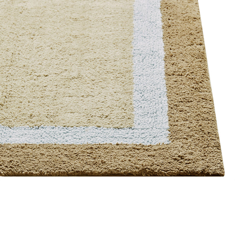 Cotton Tufted Bath Rug With Non-Skid Backing, Perfect For Safe And Comfortable Bathroom Use