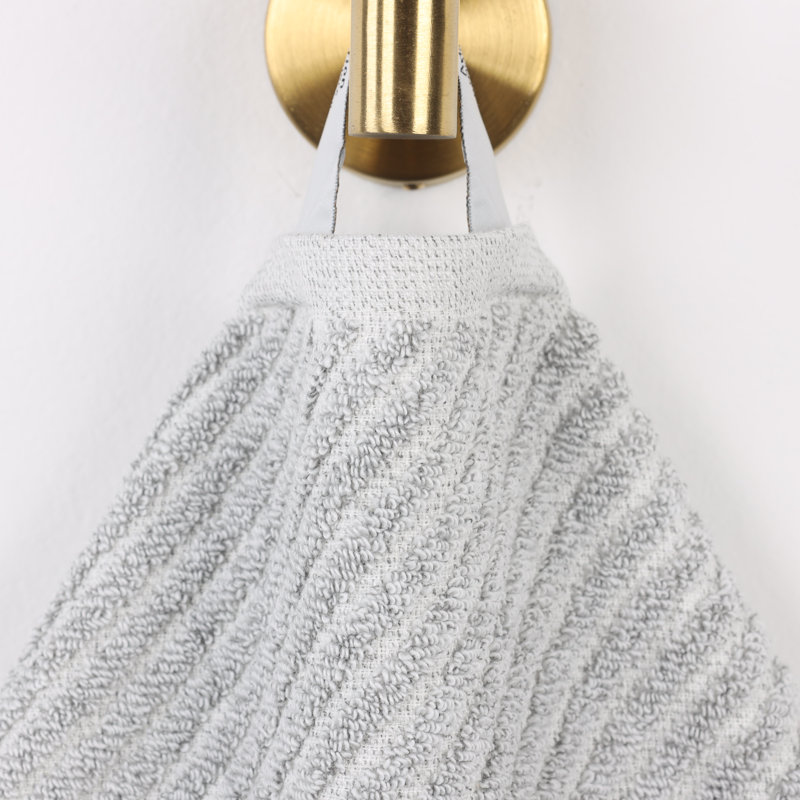 Platinum Cotton Blend Diagonal Ribbed 6 Piece Hand Towels Set
