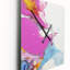Horloge murale abstraite Fushia Fluid Illusions III-56845858