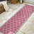 Trebol Moroccan Trellis Textured Weave Fuchsia/Light Gray Indoor/Outdoor Rug-2022070479
