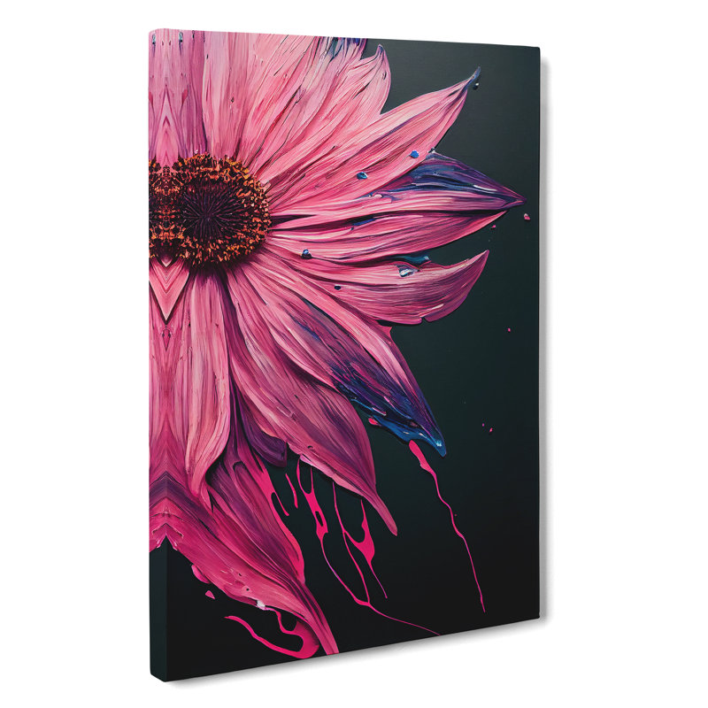 Paint Splash Flower No.5 Abstract - Wrapped Canvas Print, 50cm H x 35cm W x 3cm D