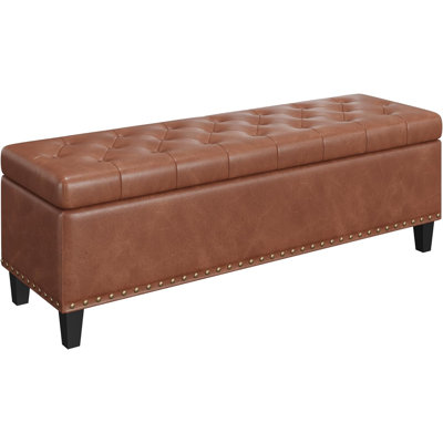 Madalie Faux Leather Upholstered Storage Bench
