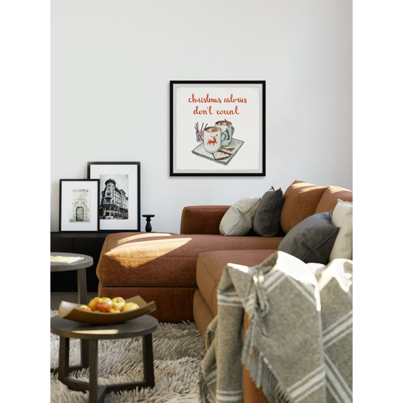 Calories Don't Count - Single Picture Frame Print, 30cm H x 30cm W x 3.81cm D