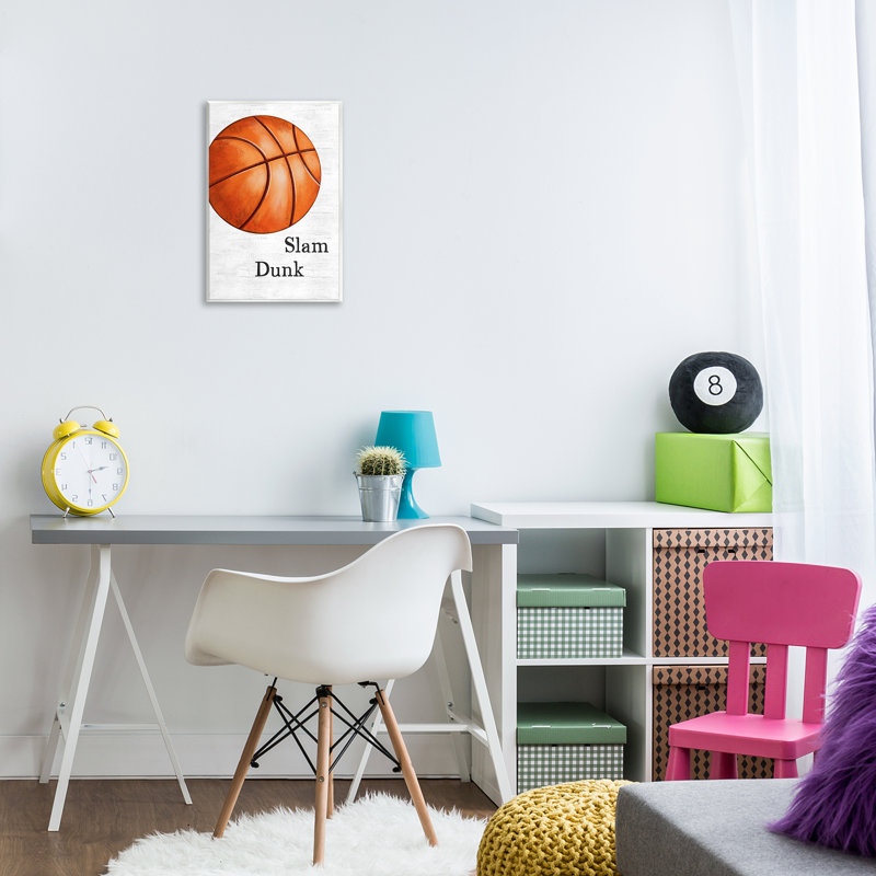 Slam Dunk Basketball Wall Plaque Art by JJ Design House LLC, 19" H x 13" W