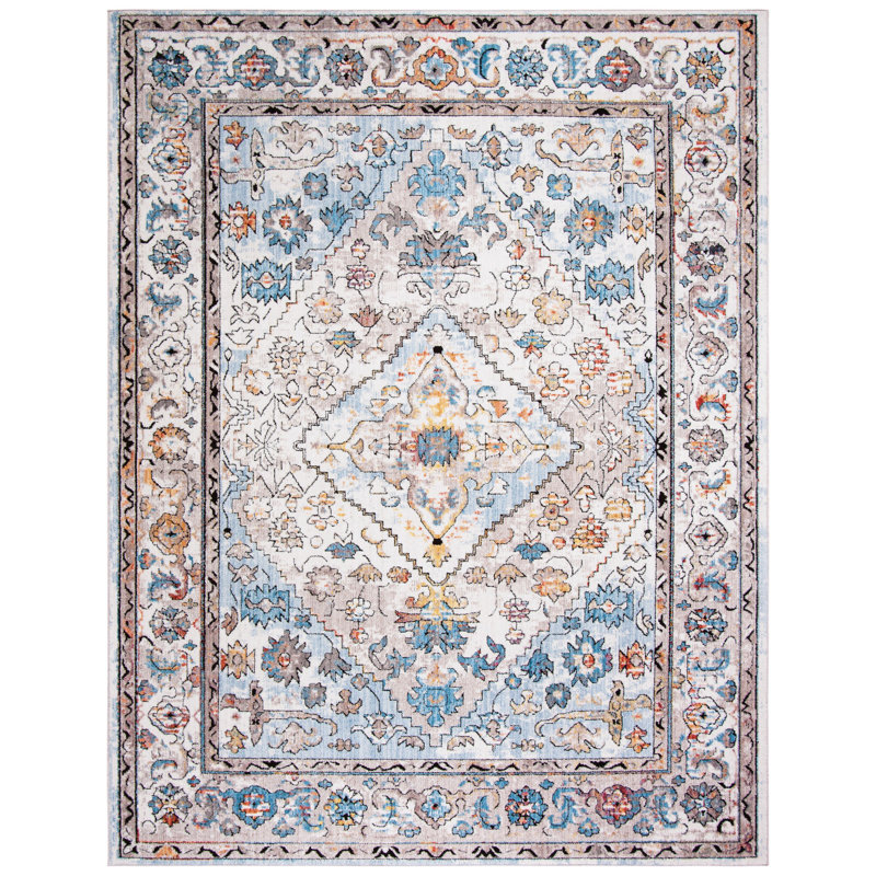 Tapis performance à motif floral Gardner, Rectangle 8 pi x 10 pi