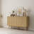 Convenient Cabinet,Fluted Sideboard Buffet Cabinet,with Doors,Adjustable Shelves,Wood Legs-766973899