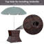 Table de bout d'extérieur avec trou pour parasol, table de bout en osier de rotin-1493765932