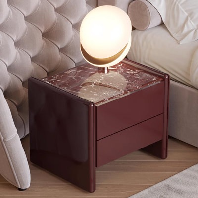 Luxury Stone Nightstand Modern Simple