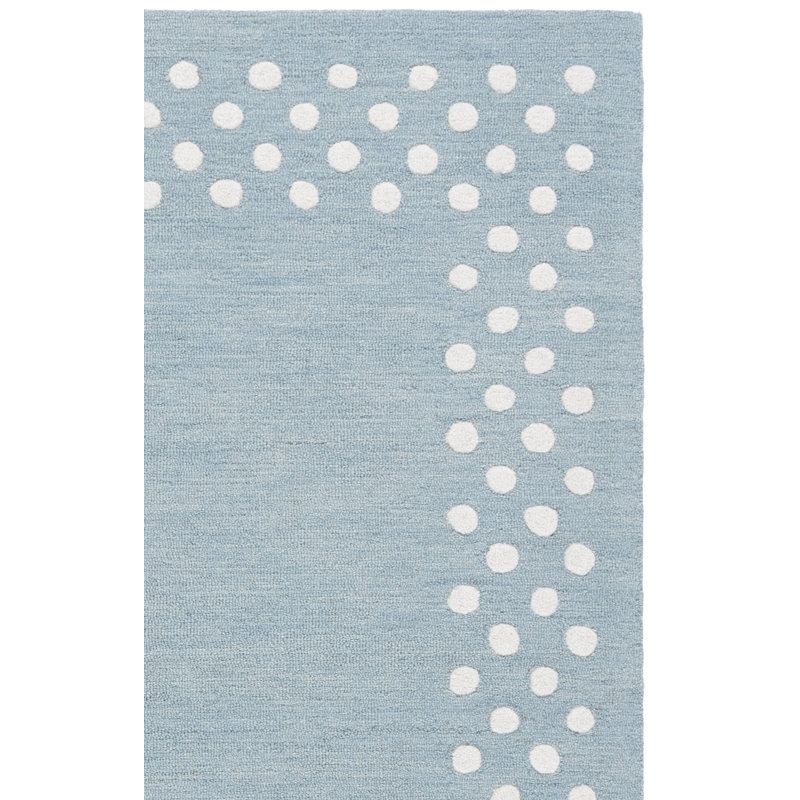 Martha Stewart Hand Tufted Wool; Cotton Polka Dot Indoor / Outdoor Rug, Rectangle 5' x 8'