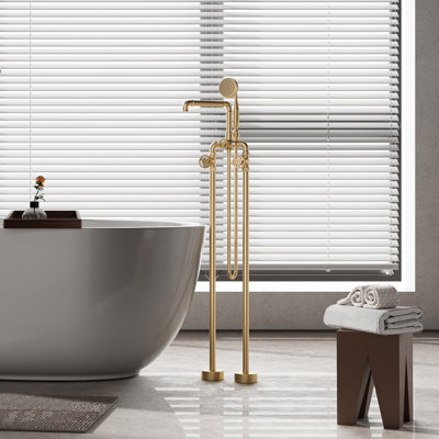 Freestanding Tub Filler with Diverter