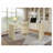 L-Shaped 360° Rotating Desk with Drawers