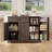 Bayview 33” Stand Kitchen Pantry with 3 Doors, 1 Drawer, Multiple Finish Options-1439400655