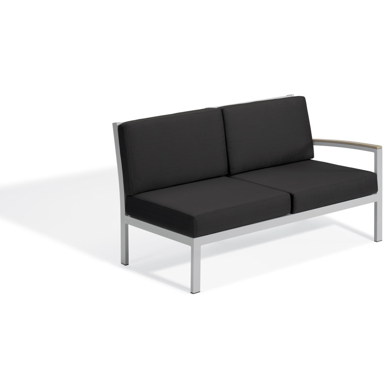 Travira Outdoor 4 - Seat Patio Sectional, Jet Black