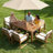 Rustic Patio Table And Chairs Set For 6 - Outdoor Dining Furniture With Umbrella Hole, Durable Wooden Frame, Cushions Included-829574778