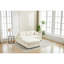 Ensemble de 2 housses de coussins et coussins en velours côtelé 2 pièces, beige, modulaire 2 places, 210 x 142 x 78 cm, avec structure confortable et coussins beige