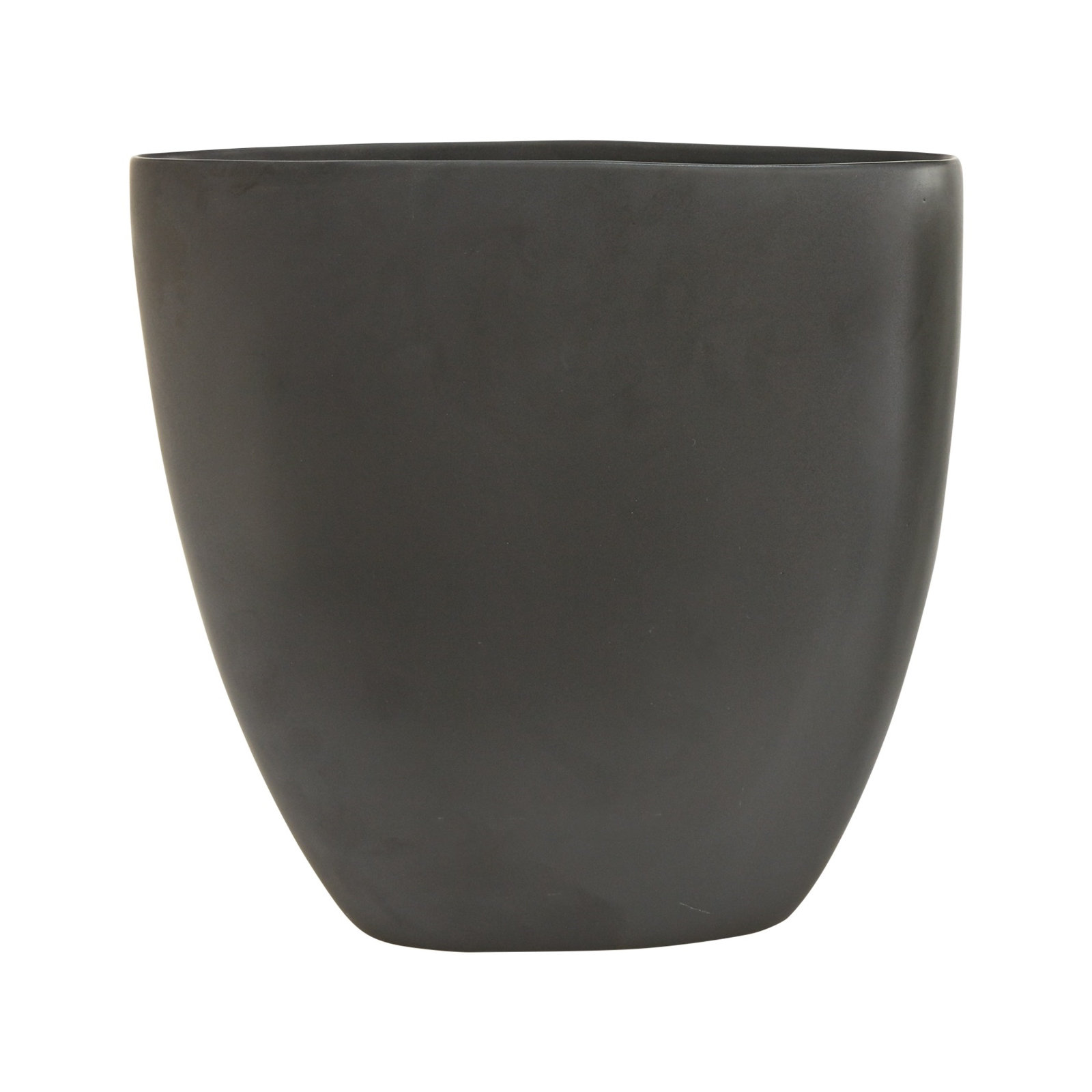 Elma Handmade Ceramic Table Vase, Black, 16" H x 15.75" W x 5.5" D