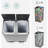 2 x 6.3 Gallon Kitchen Stainless Steel  Step On Multi-Compartments Trash Can