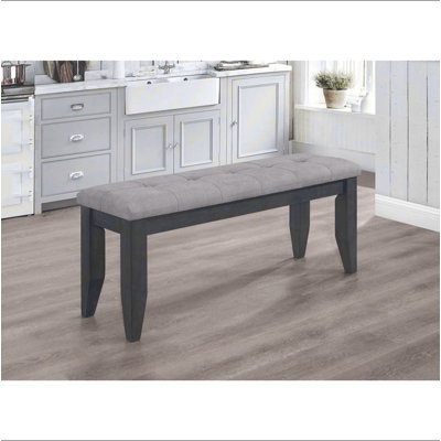 Fabric Upholstered Wood Dining Bench