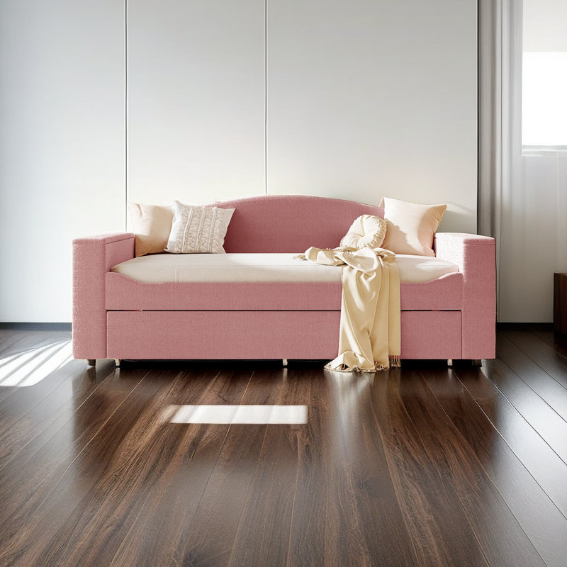 Marshaya Upholstered Daybed, Pink