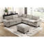 Chenille rectangulaire moderne, fabrication en contreplaqué, rembourrage en mousse haute densité, dimensions de 34 po x 26 po, foncé, hauteur de l'assise de 20,5 po, pour espace de vie contemporain en chenille, cadre, ressorts ensachés,
