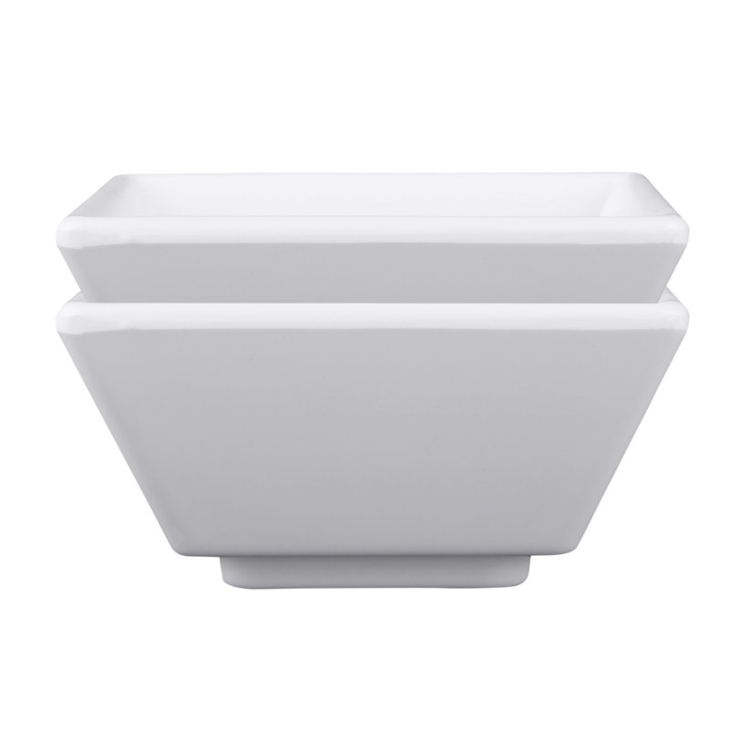 Elite Global Solutions Zen 4 oz. Mélamine carrée Ramequin, Blanc, H 1,5 po x l 3 po x P 3 po