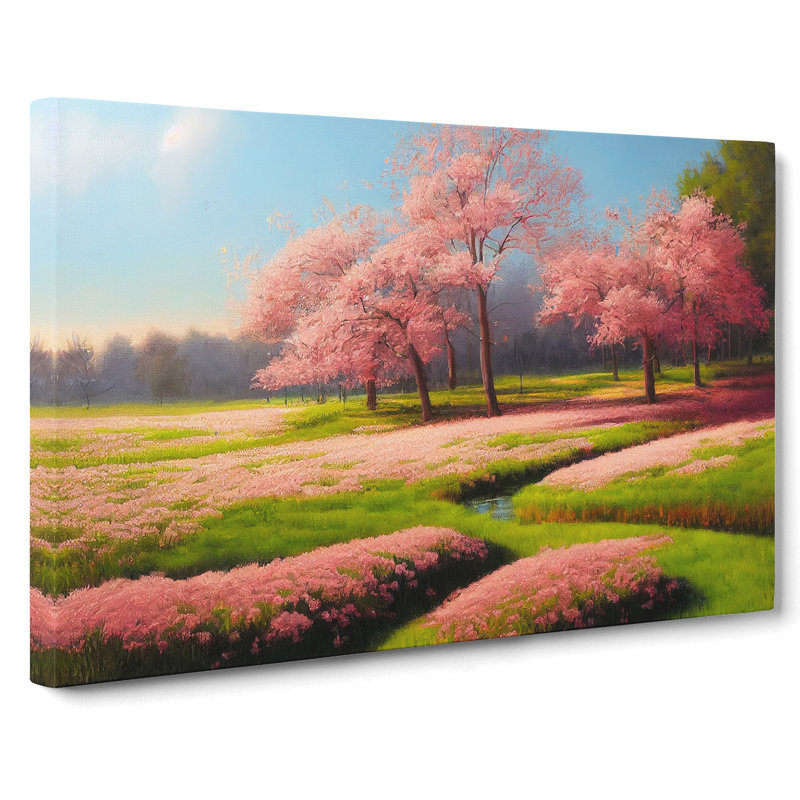 Spring Meadow Landscape Vol.2 - Wrapped Canvas, 50cm H x 76cm W x 3cm D