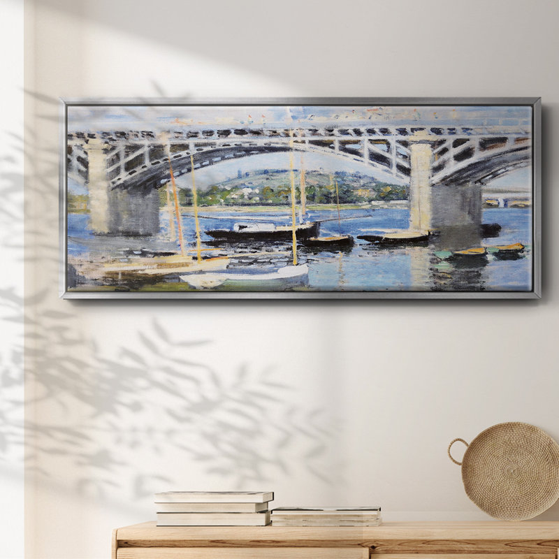 Le pont sur la seine, 1874 - Toile encadrée, H 20 po x l 50 po