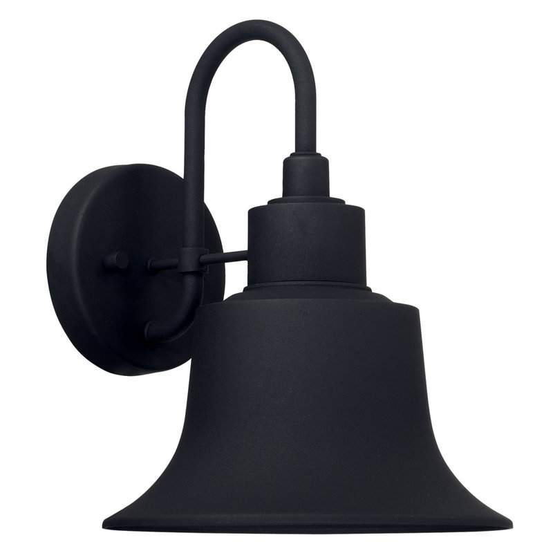 Brock Aluminium Wall Light, 11.5" H  x 9" W  x 10.5" D, Black
