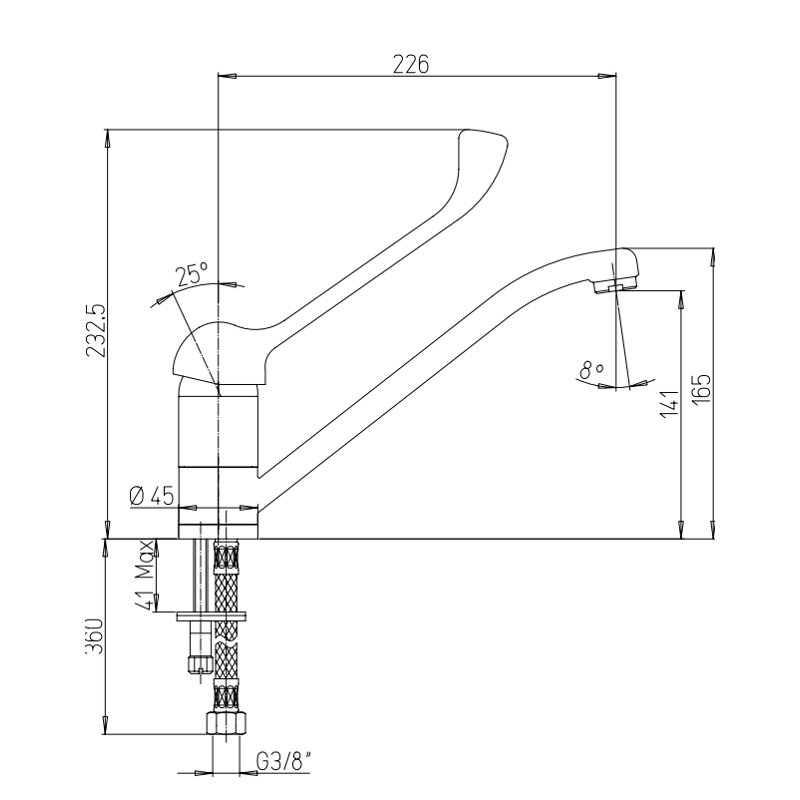 Piralla Creta Kitchen Faucet