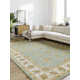 Southshore Handmade Wool Green/Light Beige/Brown Rug