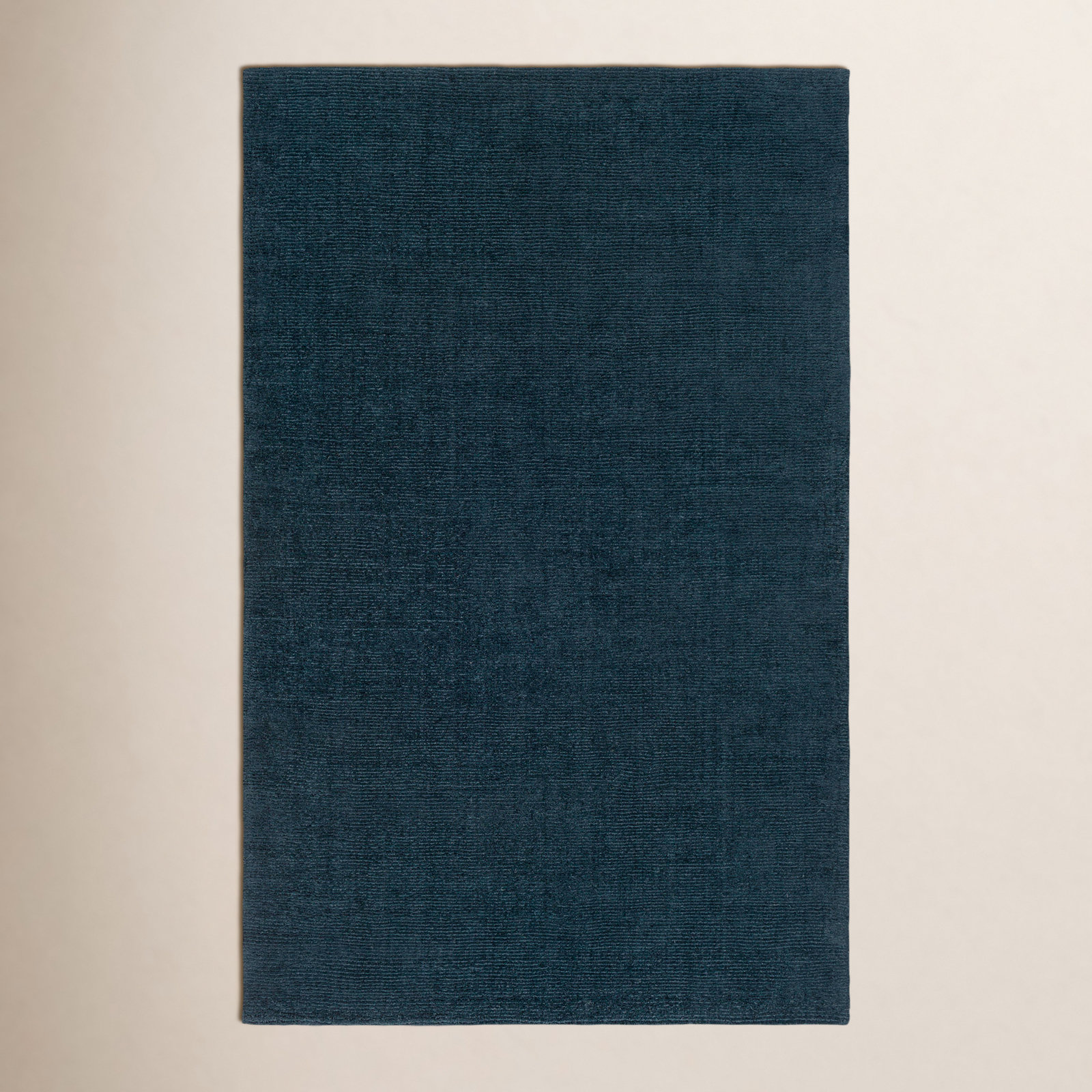 Crowe Dark Blue Hand-Woven Wool Rug, Rectangle 12' x 15'