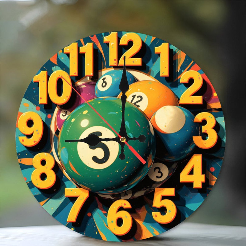 Jeu de boules de billard coloré et jeu amusant numérique
