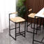 Ensemble de 2 tabourets de bar en jacinthe d'eau tissés avec chaises à hauteur de comptoir pour la cuisine, la maison et le bureau (jacinthe d'eau avec dossier)