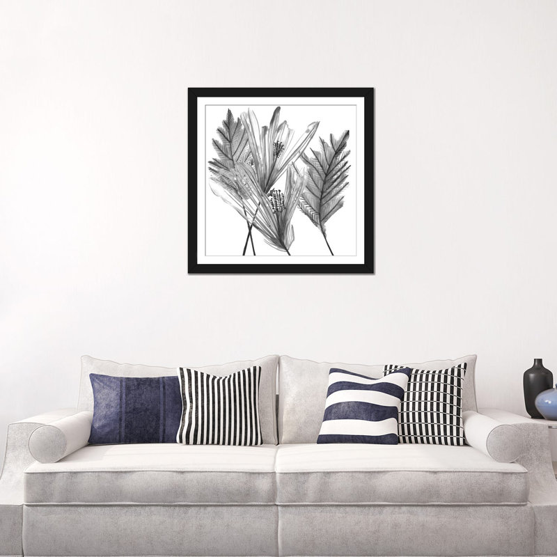 «Floral Silhouette I» par Melissa Wang - reproduction d'art graphique sur toile tendue, H 16 po x l 16 po x P 1 po, Blanc