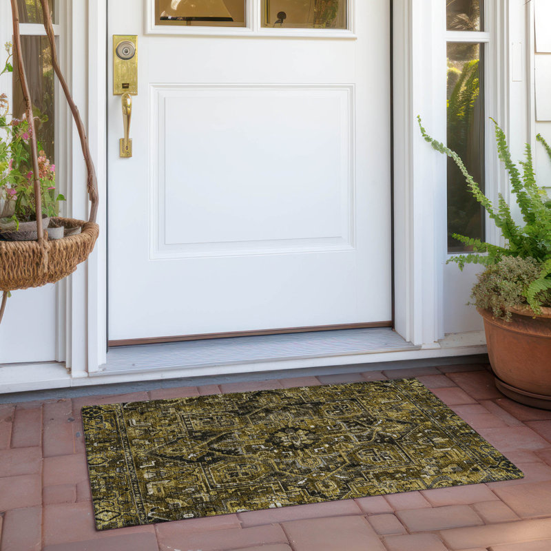 Tapis intérieur / extérieur à envers antidérapant, Rectangle 1 pi 8 po x 2 pi 6 po