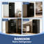 Réfrigérateur rétro 7,5 pi³ avec congélateur supérieur BANGson, réfrigérateur d'appartement 2 portes, thermostat réglable, réfrigérateur pour le bureau, la cuisine et la maison, noir-120894554