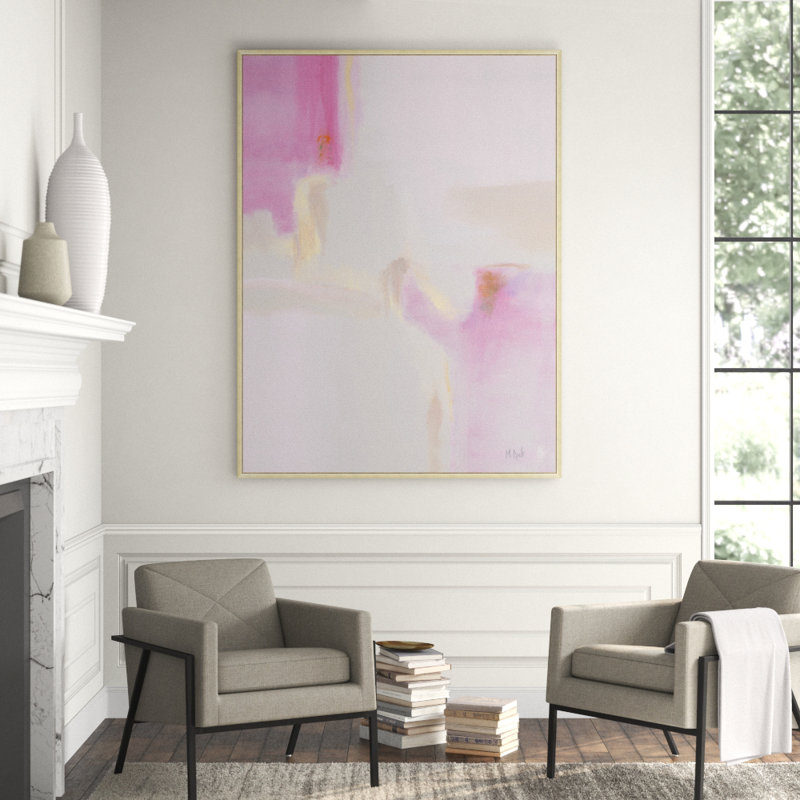 Pink Haze' Framed Print on Canvas