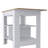 Adeline 3-Shelf Kitchen Island White And Macadamia