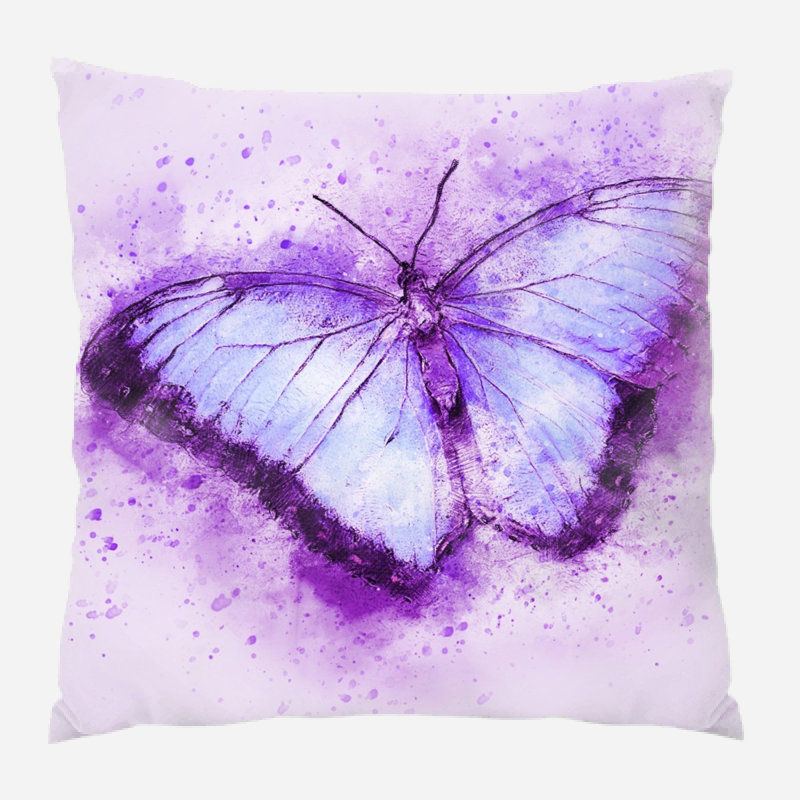 Coussin Butterfly, Microsuède, Intérieur