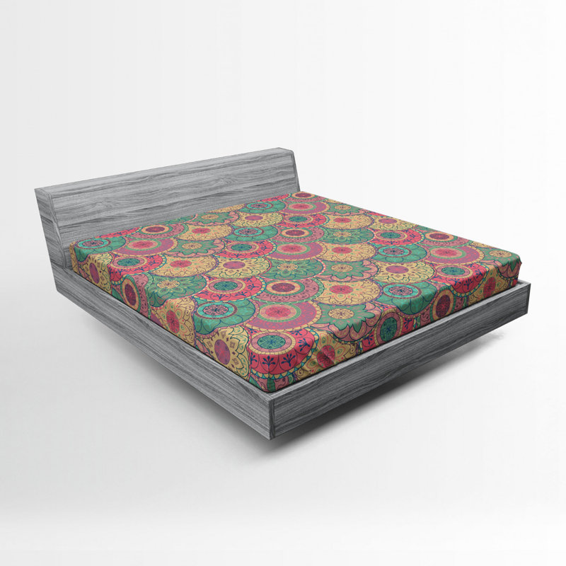 Microfiber Floral Fitted Sheet, null