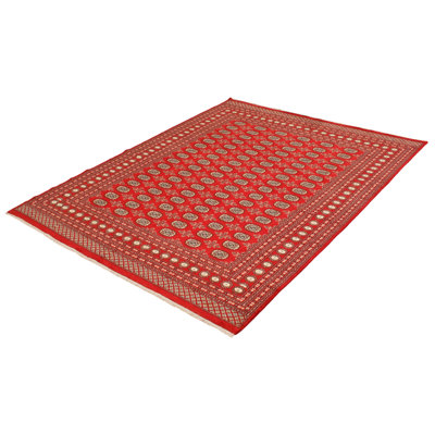 Petroula One-of-a-Kind 8'1" X 10'0" New Age Wool Area Rug in Red