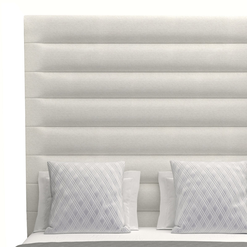 Dezyah Upholstered Standard Bed, California King, Off White Revolution®