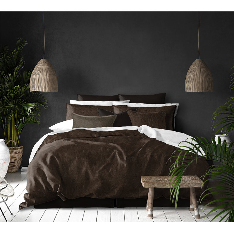 Ensemble de couvre-lit 5 pièces Elmwood, Couvre-lit pour lit grand super + 2 taies décorat, Doré